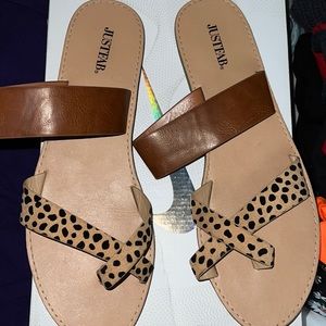 Cheetah print sandals